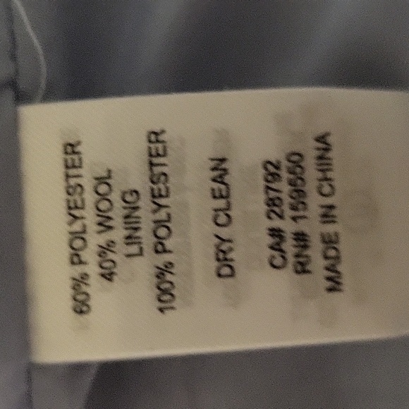 Maison d'Amelie Light Blue & White Plaid Cinched Sleeve Blazer - Size 8 - Picture 6 of 8